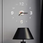 Настенные часы с 3D наклейками Современные часы кухонные кварцевые акриловые украшения для дома гостиная тихие антикварные круглые акриловые подарки