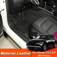car styling custom foot mat for mazda cx 5 kf 2017 present lhd leather floor protect waterproof pad internal auto accessories