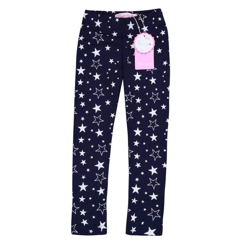 2021 Child Kids Girls Warm Slim Thin Star Printed Pants Skinny Stretchy Leggings 2-7Years | Детская одежда и обувь