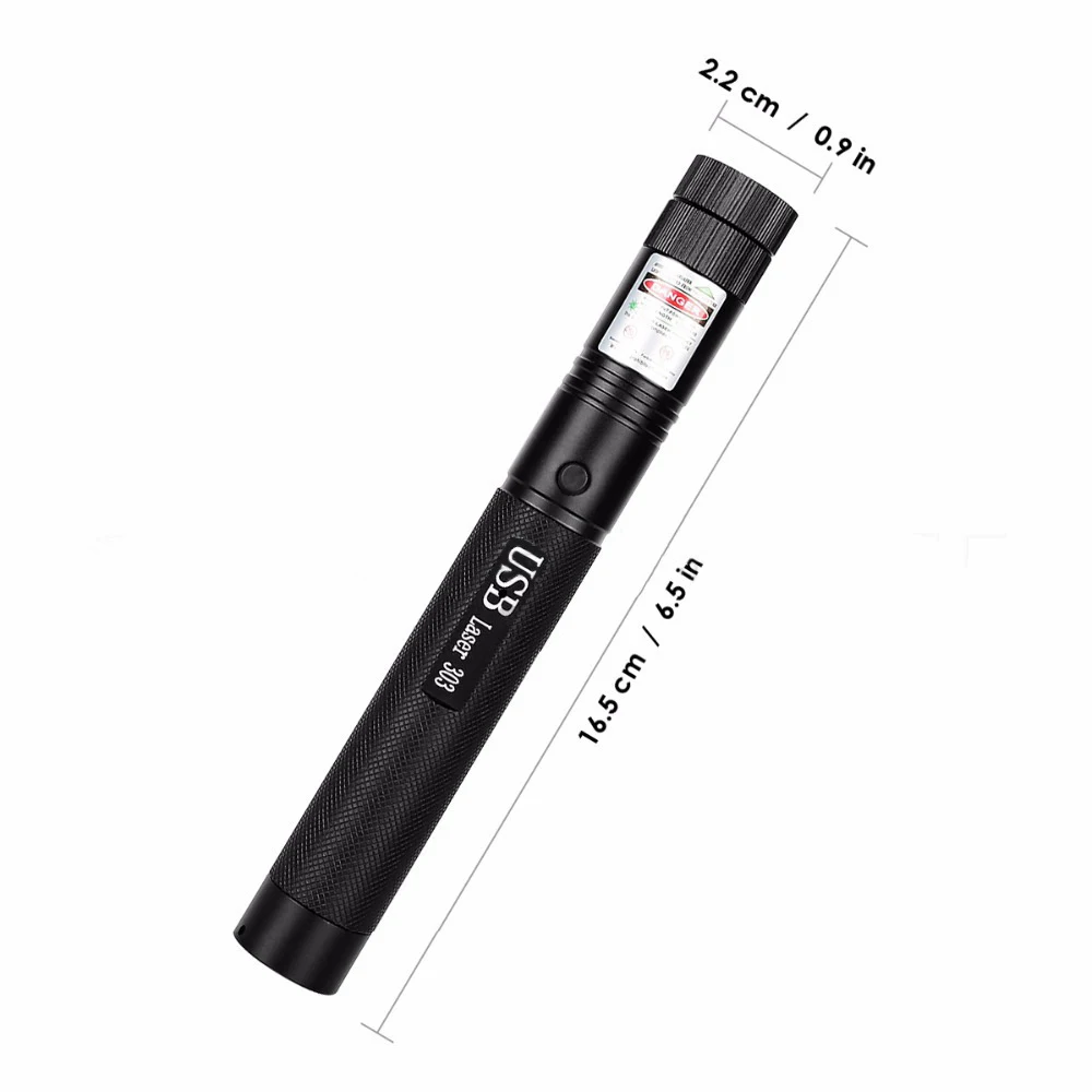 

Green laser sight USB charging 303 laser pointer 532nm 5mw high power equipment laser laser pointer burning