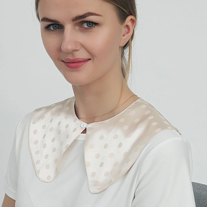 Мини-шаль с круглым узором в горошек украшение для платья красивом стиле