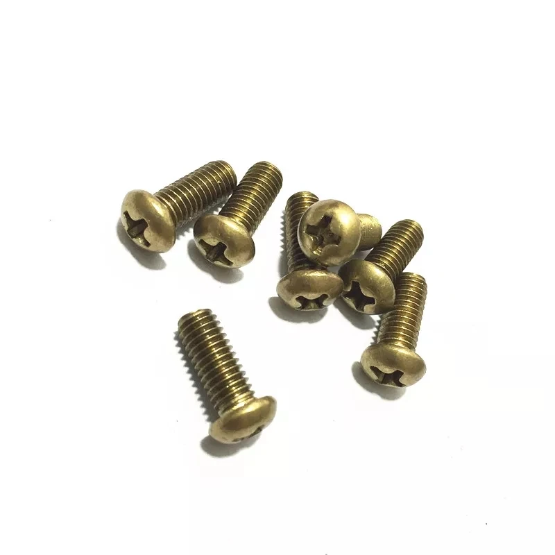 10 шт. M4 латунь Phillips круглый носок Винт Крест сковорода машина типа винта зубов