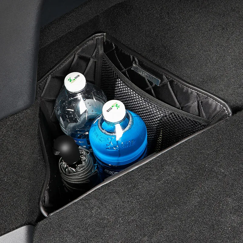 

Rear Trunk Side Slot Leather Storage Bag For Tesla Model Y Tail Box Supplies Car Interior Accessories