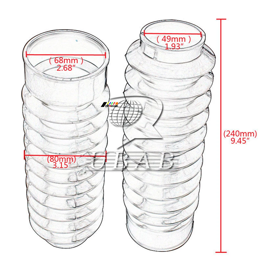 2PCS 49mm Rubber Front Fork Cover Gaiters Gators Boots Protector Shock Absorber For Harley Dyna Wide Glide EFI FXDWGI FXDWG | Автомобили и