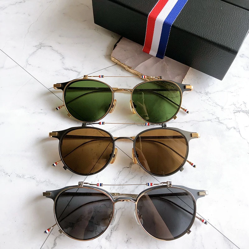 

European round frame clamshell sunglasses for men and women TBS-814 eyeglasses frames