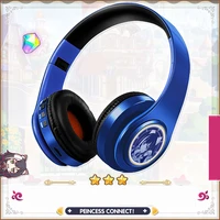anime princess connect redive kyaru cosplay wireless 2 in1 bluetooth headset comfortable stereo foldable gaming headphones gift