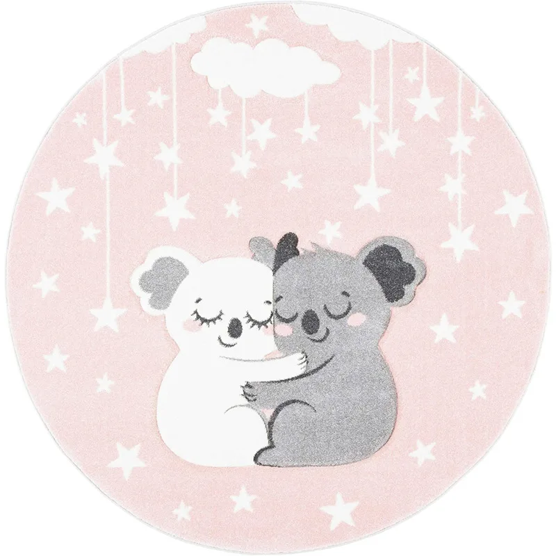 Cartoon Animal Round Rug Living Room Carpet Children Bedroom Bedside Mat Hanging Basket Computer Chair Baby Crawling | Дом и сад