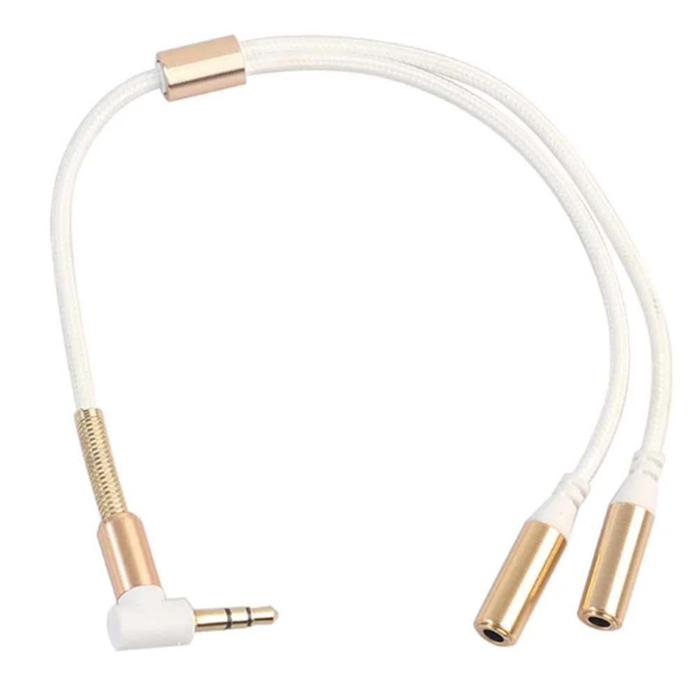 3 5 мм аудио стерео Y-разветвитель Кабель 90 градусов прямой угол штекер на 2 гнезда