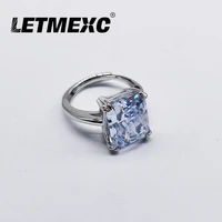 letmexc classic 925 silver high carbon diamond lab zircon cz mens womens engagement wedding rings customization