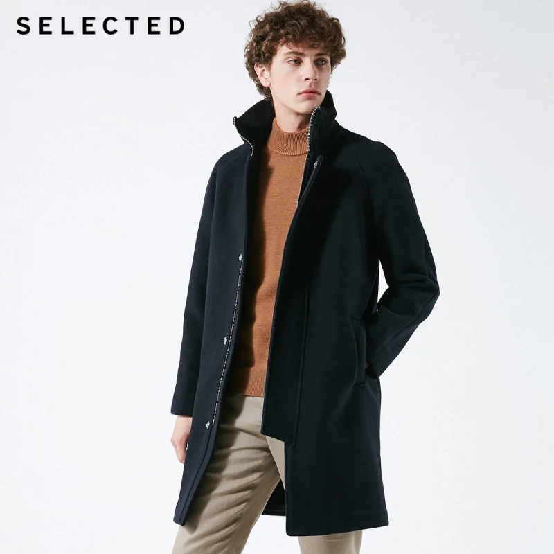 Новинка шерстяное пальто Мужская одежда деловая повседневная шерстяная куртка S