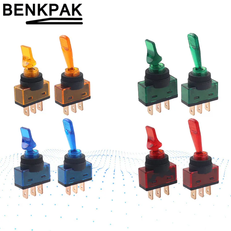 Автомобильный тумблер 3 Pin ВКЛ ВЫКЛ с лампой DC 12V 20A|lamp switch|on-off toggle switchswitch lamp |