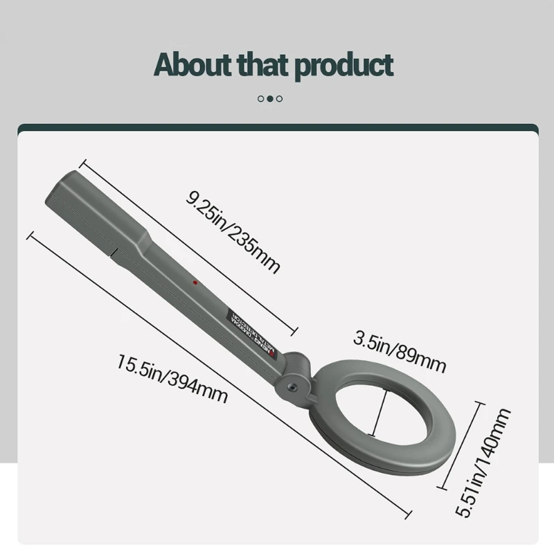 

X7YF Handheld Metal Detector Portable Parcel Scanner Security Wand Body Search High Sensitive Security Scanner DM3004A