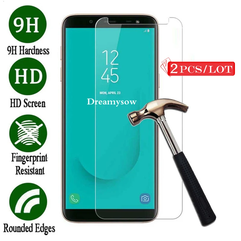 2 шт протектор экрана для samsung Galaxy J6 Plus закаленное стекло J4 защитное sansung J6Plus J 4