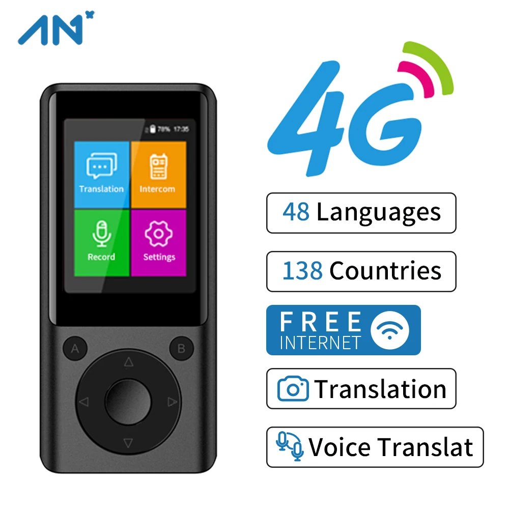 AN + AI переводчик голосовой SIM карта Wi Fi 4G деловые путешествия корейский русский