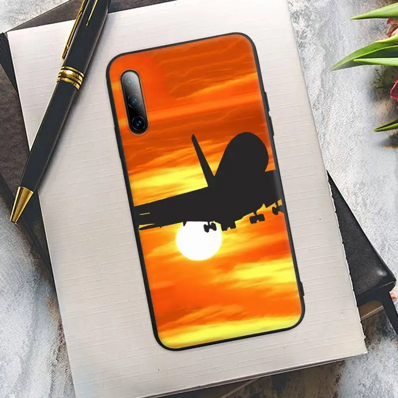 

Aircraft Black Silicone Mobile Phone Case Cover For Xiaomi Mi 6 A2 8 10 Lite 9 Se 9t Pro A1 Note 10 Lite