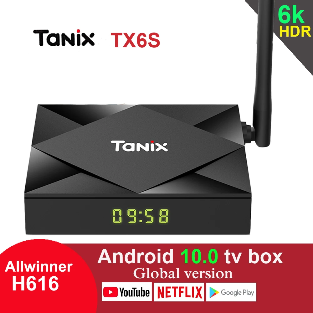 ТВ-приставка Tanix TX6S Android 10 0 Allwinner H616 4 + 64 ГБ 2 ГГц | Электроника