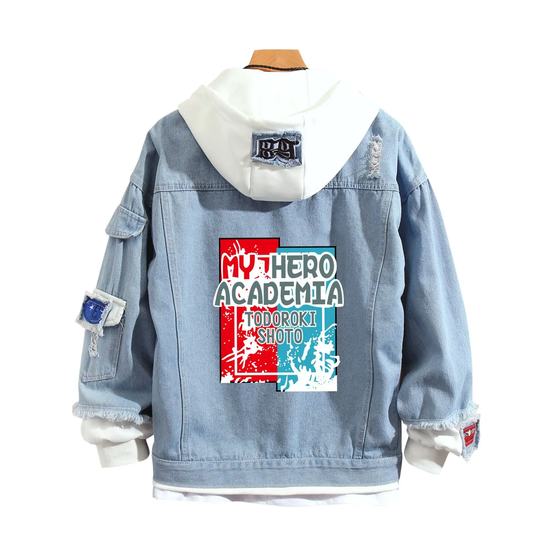 Женская джинсовая куртка Boku толстовка с капюшоном для косплея мидория из м/ф Моя