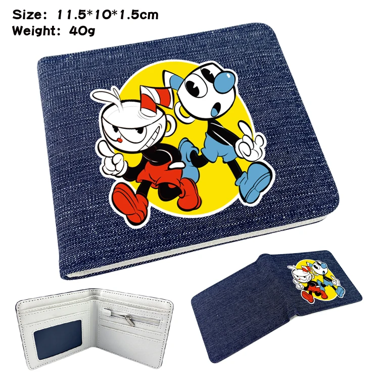 

New Design CUPHEAD Wallet Men Cartoon Purse for Young With Coin Pocket Gift