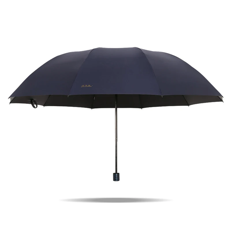 130cm Oversized 3-folding Umbrella Rain Women 3Fold Wind Resistant Manual Men Business Umbrellas Female Parasol | Дом и сад
