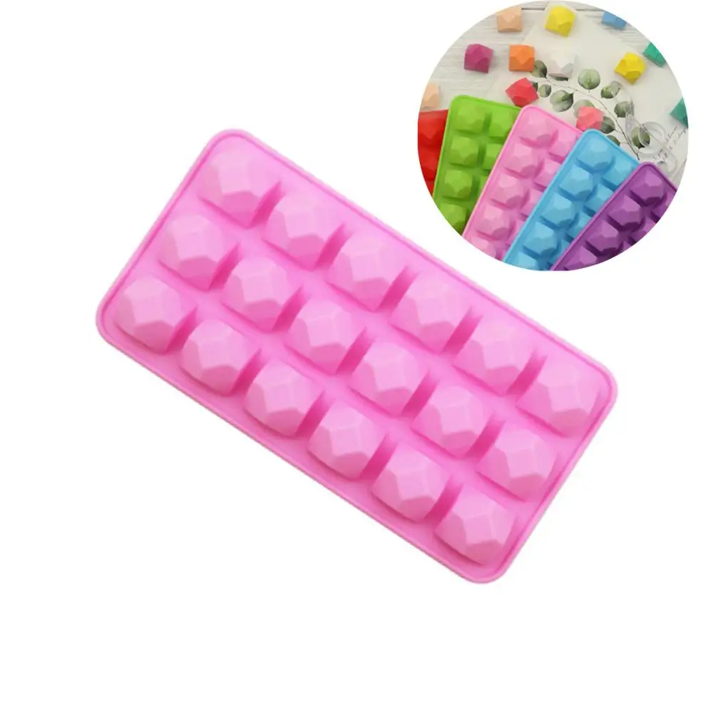 

Силиконовая Алмазная форма для выпечки шоколада, торта, мыла льда, кубического лотка, инструменты для выпечки, свеча с бриллиантами, восковы...