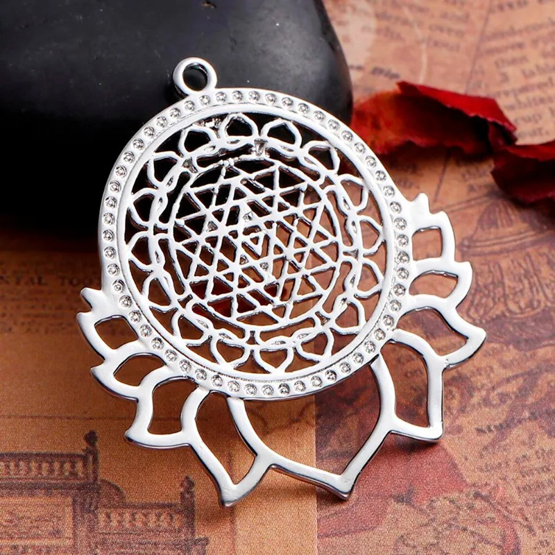 8 сезонов медные Подвески из шри янтры для медитации Золотой/Серебряный цвет