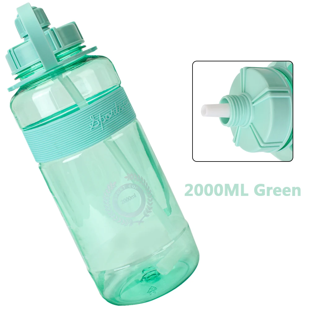 Спортивная бутылка для воды кемпинга и пикника пластиковый соломенный чайник