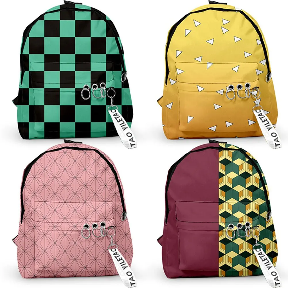 

School Backpack Bags Anime Demon Slayer Merch Kimetsu no Yaiba Backpack Shoulders Satchel backpacks Student Child Boys Girls