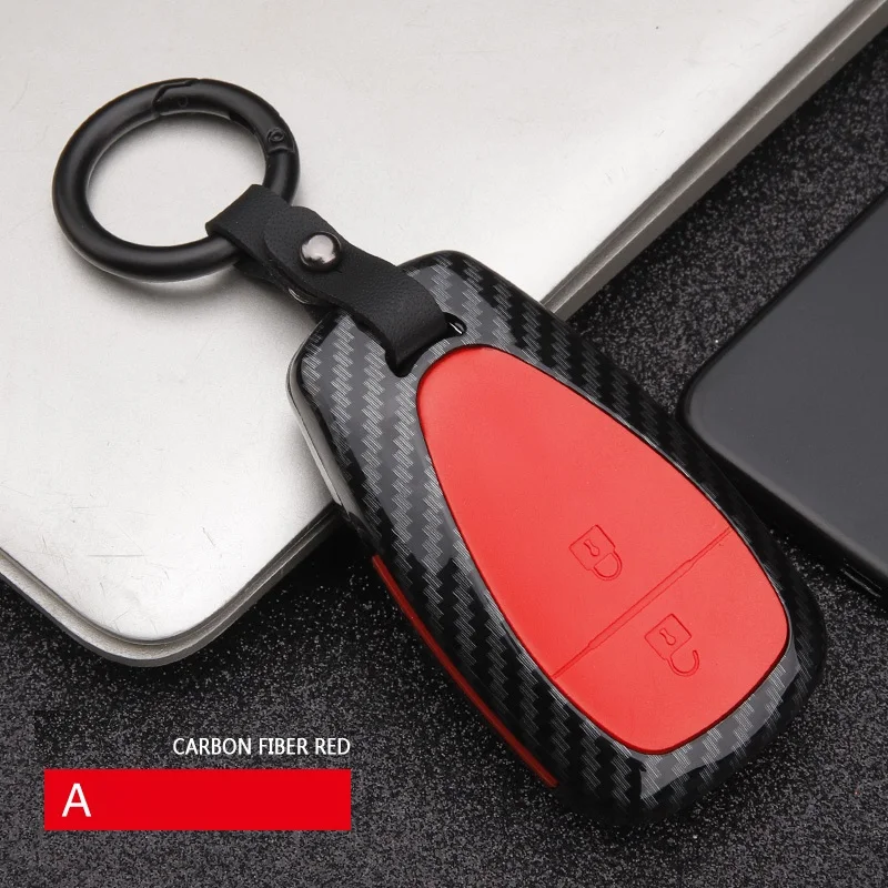 Автомобильный Стайлинг ABS углеродное волокно Дистанционный смарт ключ чехол для