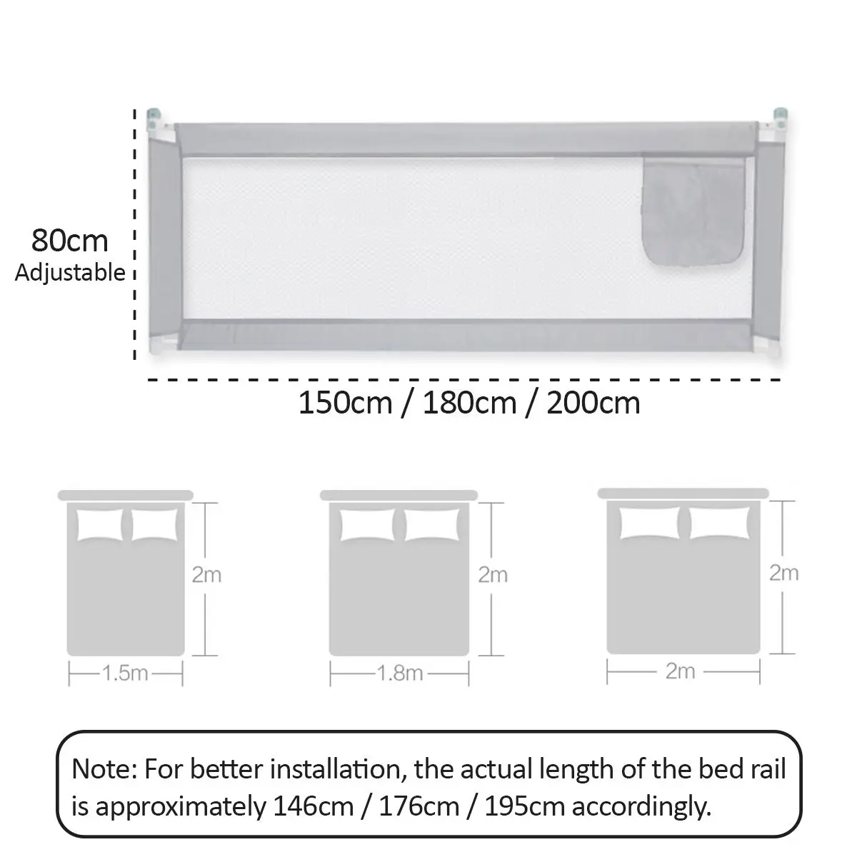 

Adjustable Playpen Fence Safety Rail Child Fence Safety Gate Bed Barrier Protection Toddler Safety Fall And Fall Prevention