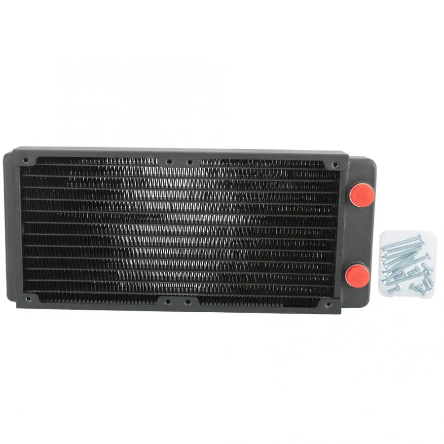 Медный радиатор для водяного охлаждения компьютера с резьбой G1/4 12 трубками