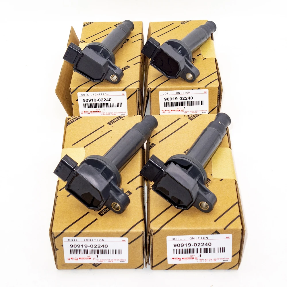4PCS OEM катушка зажигания 90919-02240 для Toyota Yaris Prius xA xB Echo 1.5L - Цвет: 4PCS
