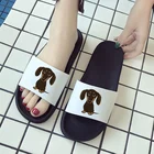 Босоножки с открытым носком; Домашние забавные шлепанцы без задника с открытыми пальцами Ванная комната Тапочки Женские тапочки шлепанцы с героями мультфильмов Kawaii Мопс тапочки, пляжные шлепанцы