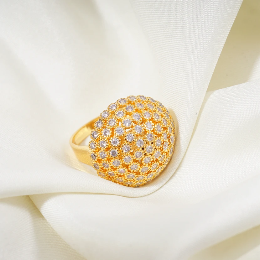 Женские большие кольца с золотым наполнителем модные стразы ювелирное изделие