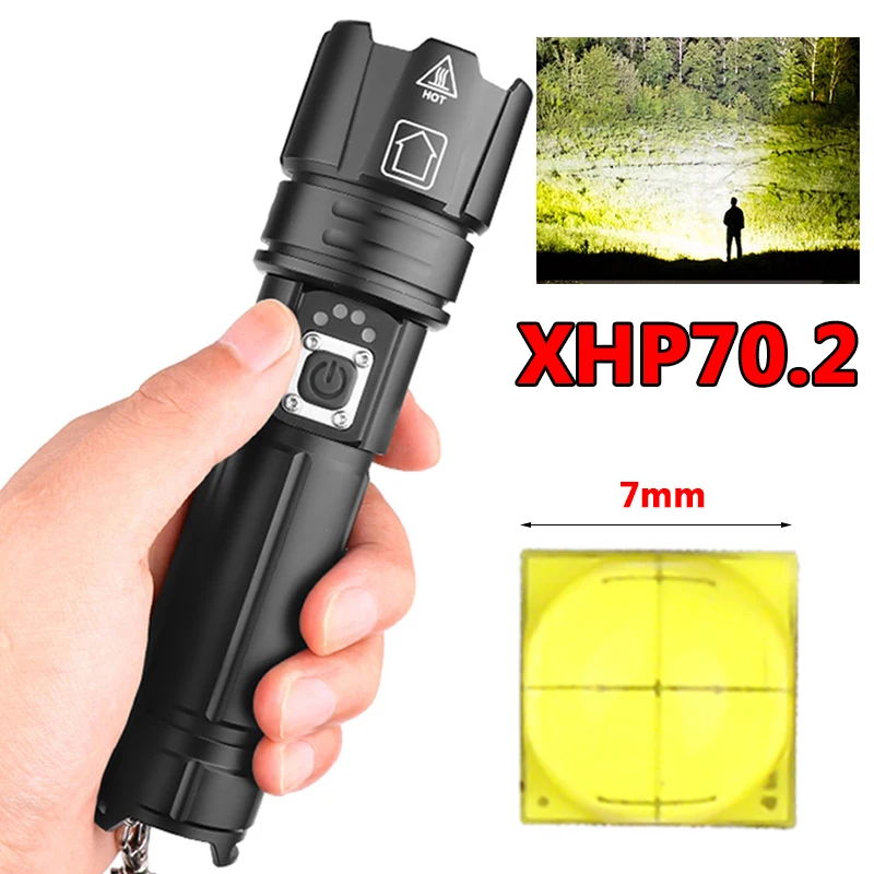 Xhp70.2 мощный светодиодный фонарик с функцией внешнего аккумулятора usb зарядка