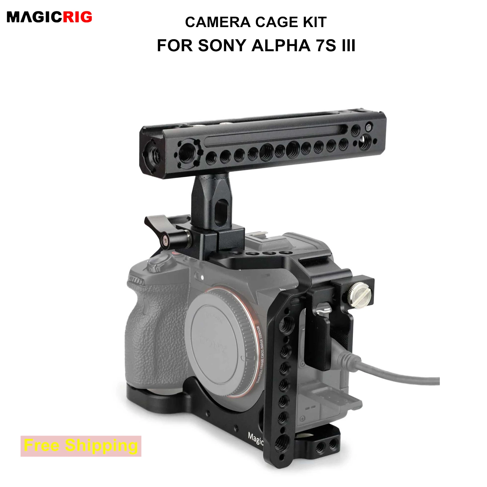 

Держатель для камеры MAGICRIG A7SIII с ручкой NATO и HDMI-совместимым зажимом для камеры Sony Alpha 7S III A7S3