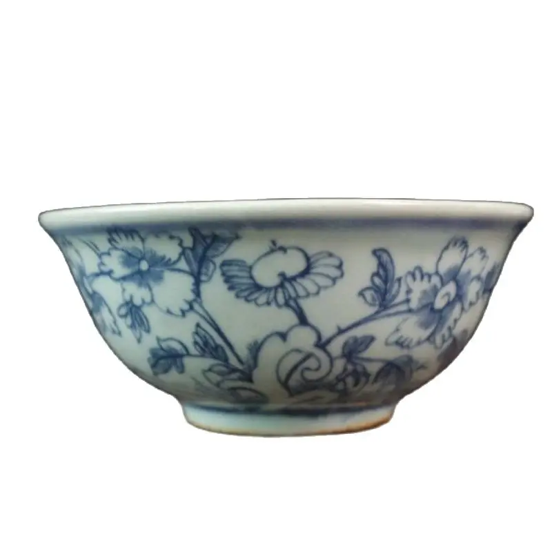 

China Old Porcelain Blue And White Flower And Bird Pattern Bowl