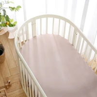 stretchy baby fitted bassinet sheet cradle basket pad sheet mattress cover crib soft cotton double gauze sheet