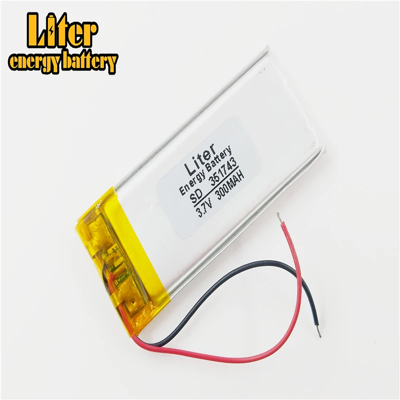 3 7 V литий полимерный аккумулятор 351743 300MAH точка чтения ручка рекордер маленькие