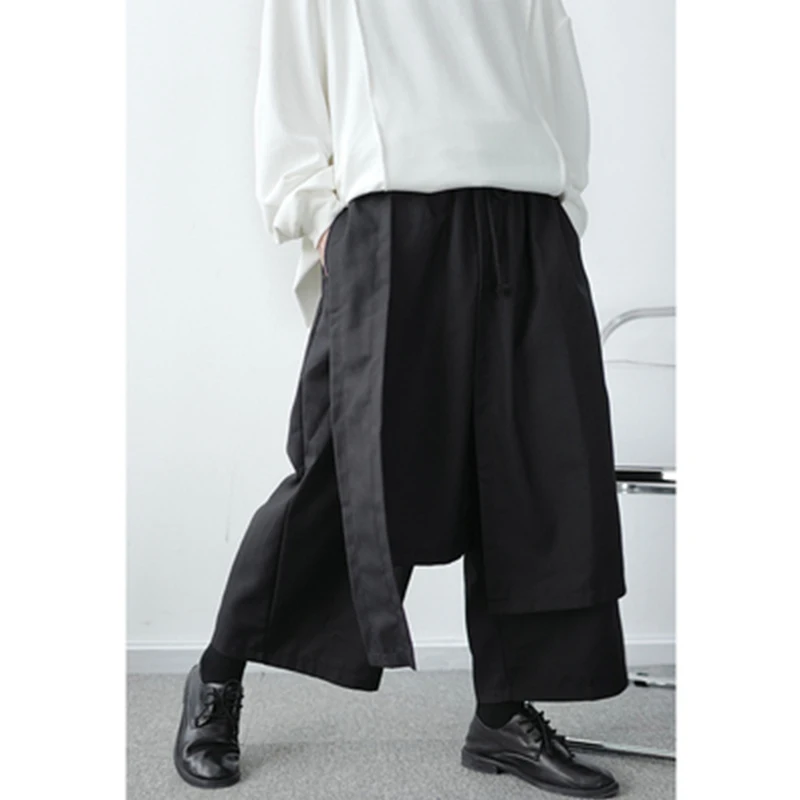Young, asymmetrical, wide legs, Baggy Pants, hip men, tight-fitting Harem culottes