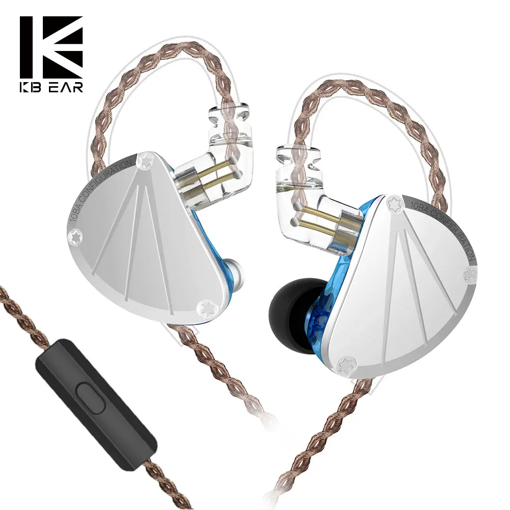 KBEAR KB10 5BA сбалансированный арматурный драйвер в ухо наушники бас DJ Бег Спорт