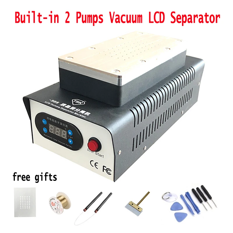 

LY-988 7 дюймов ЖК-дисплей Экран сепаратор с общей топливной магистралью Встроенный 2 вакуумный насос Комплект 250W для Мобильный телефон ремонт