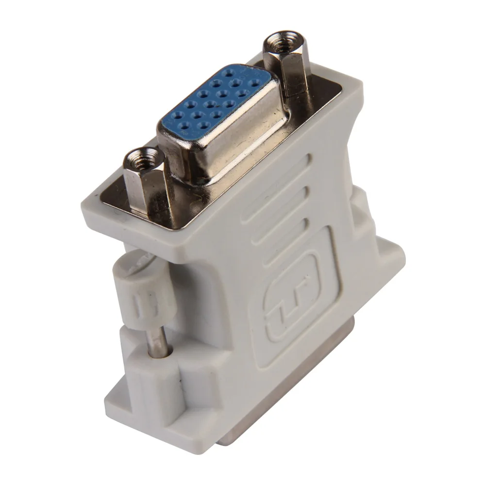 DVI-I 24 + 5-Pin DVI To VGA Male-To-Female Video Converter Adapter For PC Computers, Graphics Cards, And 1080P HDTV Monitors