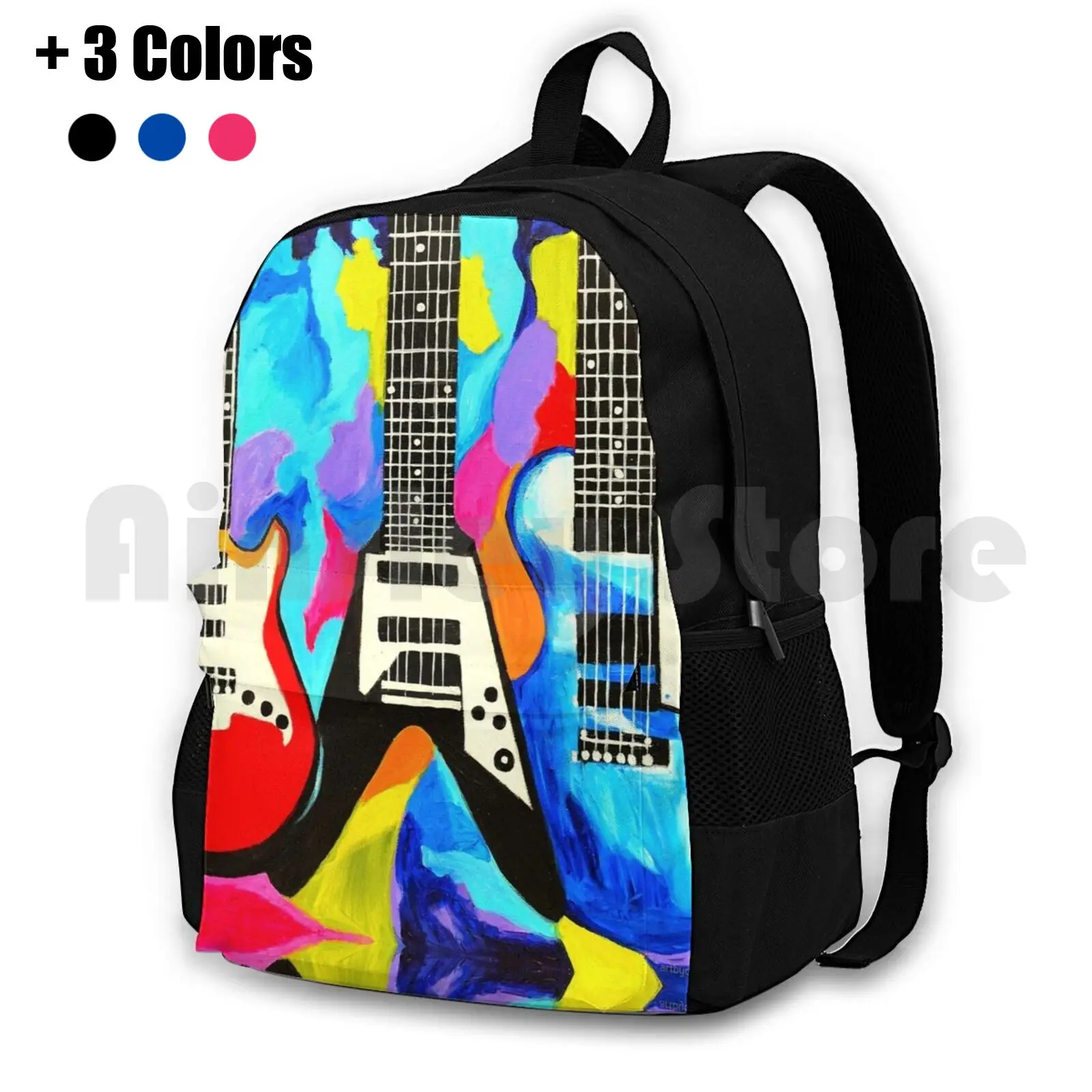 

Fancy Guitars Outdoor Hiking Backpack Waterproof Camping Travel Guitars Guitar Colorful Guitar Guitar Paintings Electric Guitar