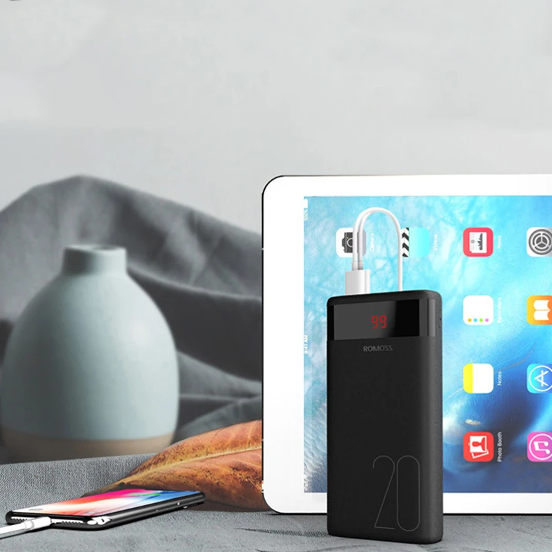 Romoss Ares 20 20000mAh зарядное устройство USB тип портативное внешний аккумулятор 5V
