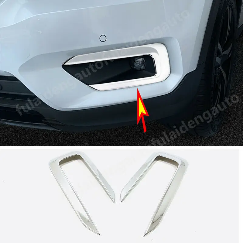 

Для Volvo XC40 2018-2020 ABS Хромированная передняя противотуманная фара декоративная рамка литье Крышка отделка автомобильные аксессуары