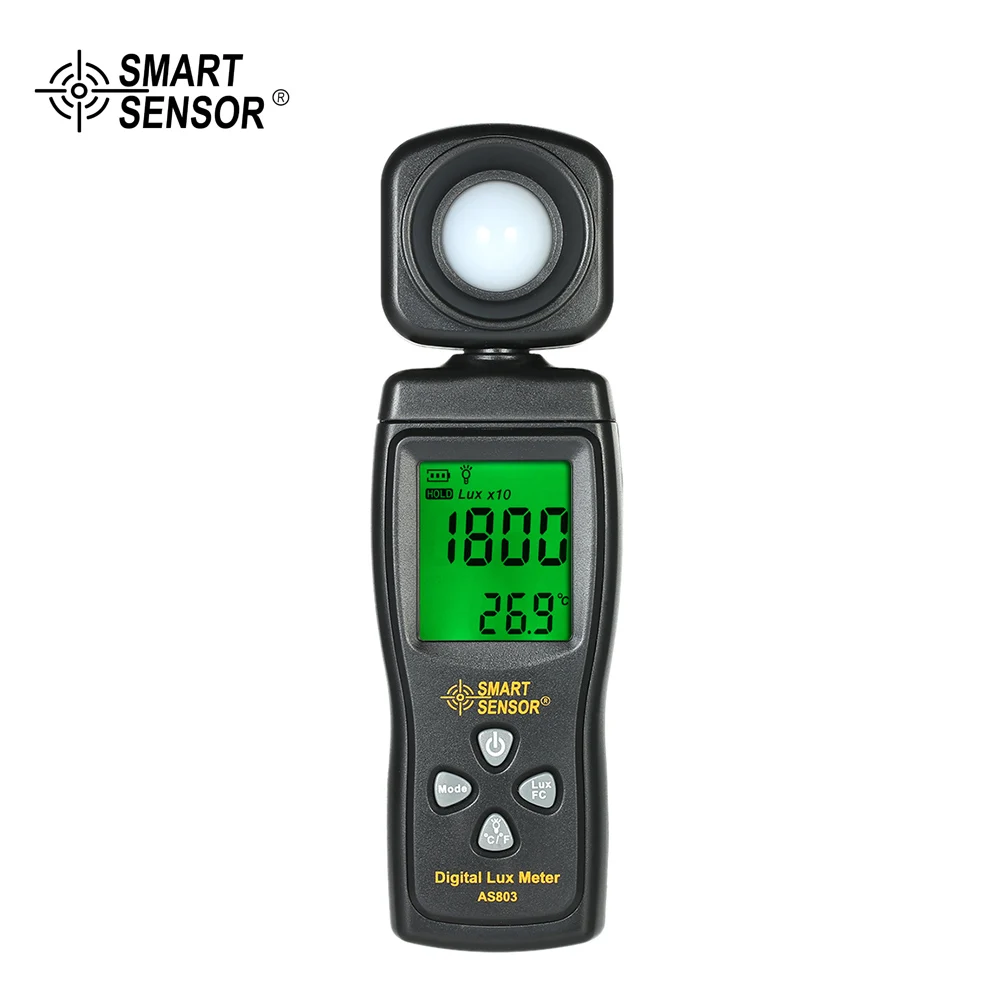 

SMART SENSOR LCD Display Digital Lux Meter Handheld Mini Illuminometer Luminometer Photometer Luxmeter Light Meter 0-200000 Lux