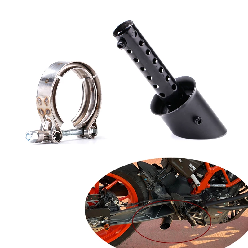

Черная выхлопная труба для мотоцикла, глушитель для мотоцикла, резервный катализатор из нержавеющей стали для Duke 390 125 250 RC390 2017-2020