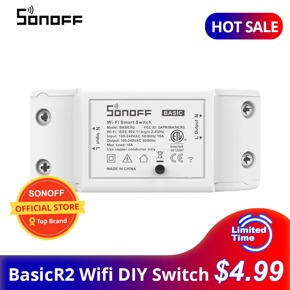 SONOFF Outlets BasicR2 Wifi выключатель переключатель Smat беспроводной пульт дистанционного