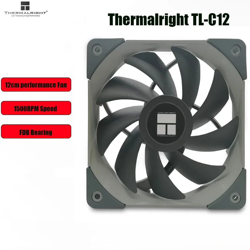 

Охлаждающий вентилятор для шасси Thermalright TL-C12 12 см, скорость 1500 PWM, контроль температуры