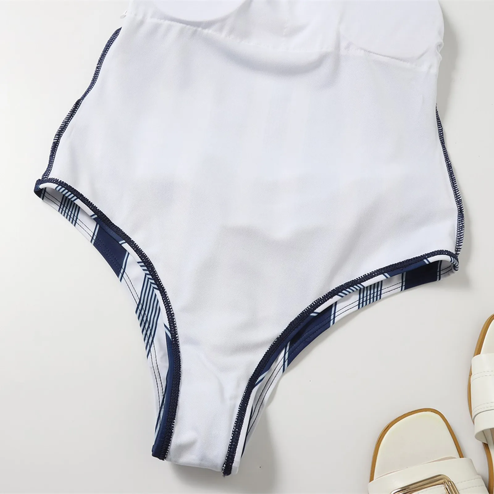 

SAGACE Striped one-piece women's bikini swimsuit Ladies summer one-piece bikini Striped printed swimsuit strap beachwear